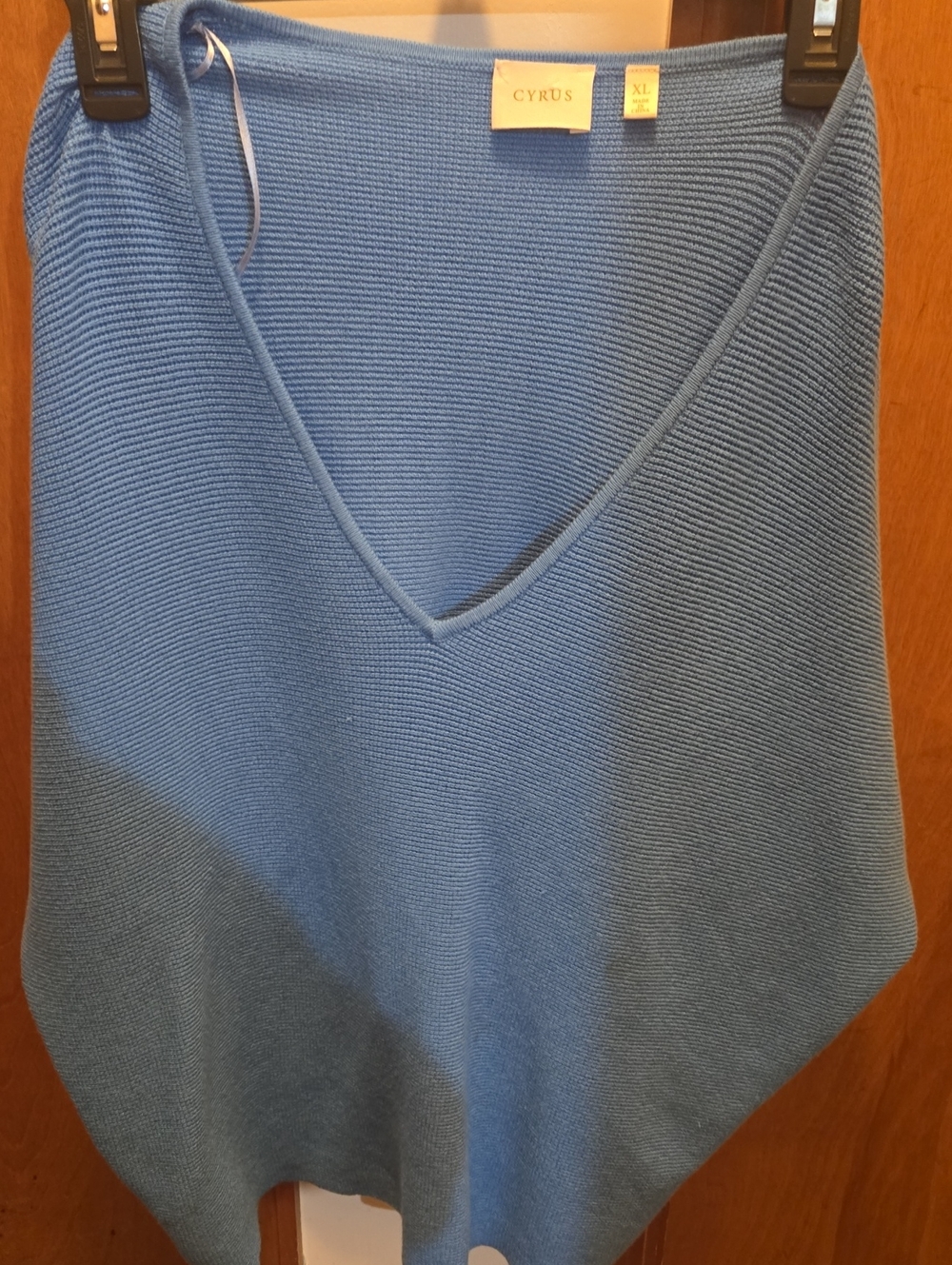 Cyrus Women's Sky Blue V-Neck Sweater